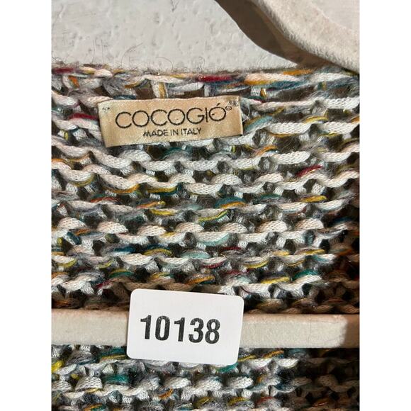 Cocogio Wool Western Open Front Cardigan Long Sweater Made In Italy Womens Sz S - Picture 3 of 6